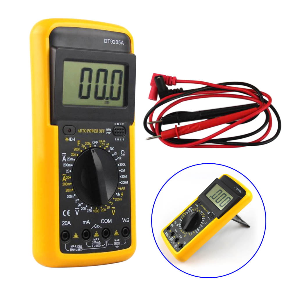 Digital DT-9205A LCD AC/DC Multimeter Ammeter Resistance Capacitance Tester 