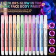 thumbnail image 5 of DrWhiten 12PCS Face Paint Pens, UV Neon Glow in the Dark Face and Body Paint Markers, 5 of 6