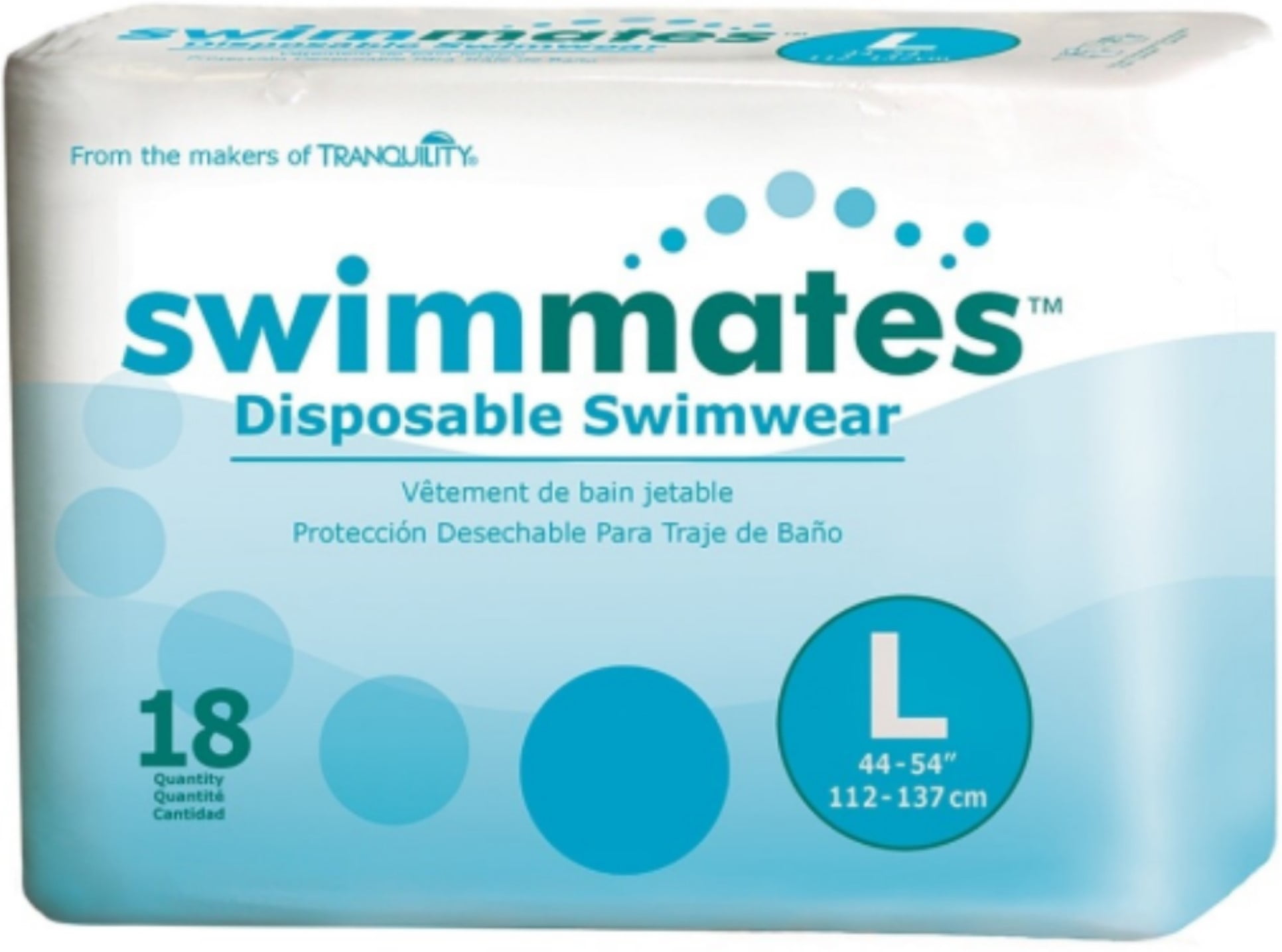 Swimmates Disposable Swim Diapers, Large 18 Each