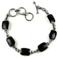 thumbnail image 1 of Artisana Handcrafted Mexican Alpaca Silver and Onyx Bracelet, 1 of 1