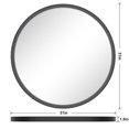 thumbnail image 6 of WallBeyond 31” Round Natural Wood Framed Mirror, 6 of 7