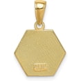 thumbnail image 3 of Solid 10K Yellow Gold Enameled Medical Disk Pendant - 20mm, 3 of 6