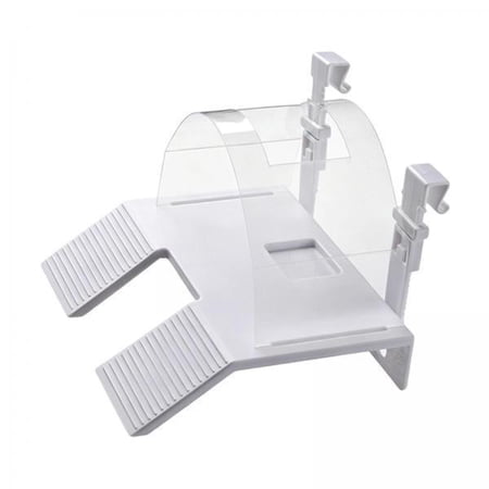 simhoa 4xTurtle Basking Platform Tank Accessories with Double Hooks Stable Heavy Duty Small White 4 Pcs