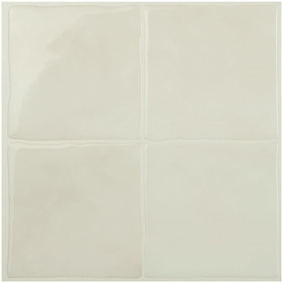Smart Tiles Tuiles autocollante murale, Zellige Oia, Pqt-4, 9in x 9in