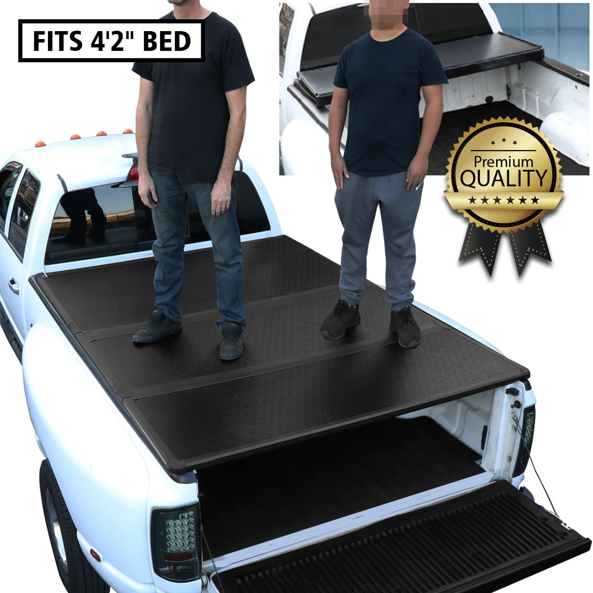 For 2001 To 2005 Ford Explorer Sport Trac 4 2 Short Bed Hard Solid Tri Fold Tonneau Cover Walmart Com Walmart Com