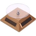 thumbnail image 1 of HUGFEGWE 360° Rotating Turntable Display Stand Double Used Solar or AAA Battery Powered for Jewelry Spinner Watch Collection Shelf CJB91-100718, 1 of 5