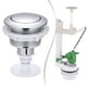 thumbnail image 5 of Botón de descarga del tanque del inodoro, botón de descarga simple, suministros para inodoros, reemplazo de lavabo plata, 5 of 8
