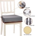 thumbnail image 3 of Asiento elevador para mesa de comedor para niños pequeños, correas de seguridad dobles lavables de PU, asiento elevador inferior antideslizante para comedor para niños pequeños, cojín creciente de via, 3 of 5