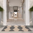 thumbnail image 5 of Safavieh Courtyard Elwyn Geometric Indoor/Outdoor Area Rug, Beige/Anthracite, 2' x 3'7", 5 of 11