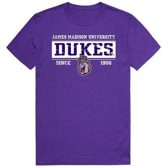 W Republic Apparel 507-188-328-02 JMU Foundation Established Tee for Men, Purple - Medium