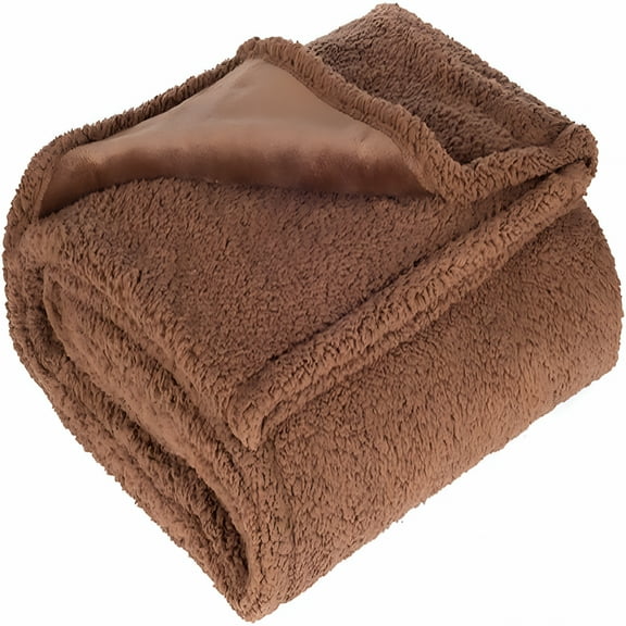AUQ Stain-Proof Blanket for Couples,Waterproof Splash Blanket for Bed (Brown,XS: 20x28 in)