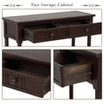 thumbnail image 3 of Topcobe Console Sofa Table with 2 Drawers and Bottom Shelf, Entryway Table with Solid Wood Legs for Living Room Bedroom, Espresso, 3 of 10