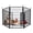 Black-6, variant on MIERES Heavy Duty Foldable Pet Exercise Playpen, 8 Panels Wire Dog Fence with Double Lockable Doors, Indoor Outdoor Puppy Play Enclosure