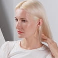 thumbnail image 2 of Humble Chic Dangle Hoop Earrings for Women - X-Large Circle Hoops, 18K Gold Plated, 2 of 7