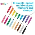 thumbnail image 2 of OOLY Stampables Double-Ended Markers with Stamp Tip & Felt Tip, 18 Count, 2 of 4