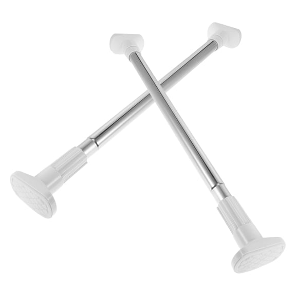 HEMOTON  2 Pcs Heavy Duty Tension Rods for Curtains Closet Telescopic Clothes Rail