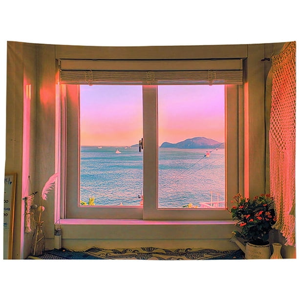Window Tapestry Nature Landscape Decorative Wall Hanging Tapestry Bedroom Decor Walmart