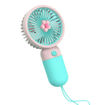 

Clearance! Jwdx Fan A Fan Promotion Portable Fan New Summer Flower Mini Handheld Small Fan Small Fresh Portable Portable Lanyard Fan Blue