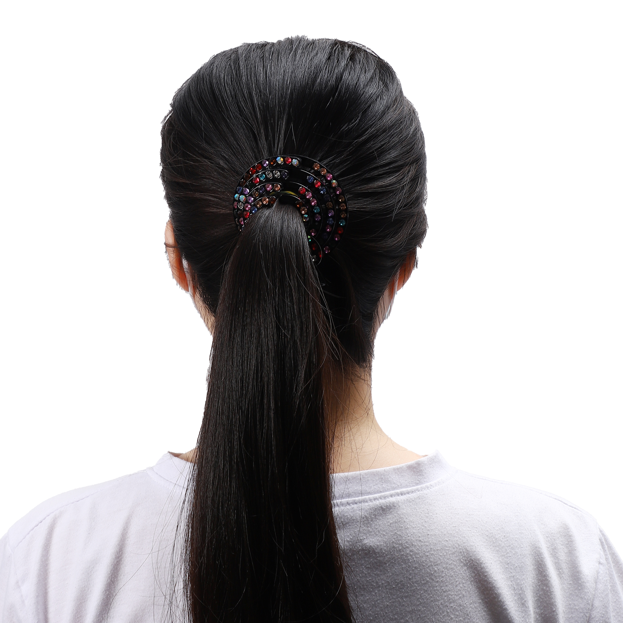 Unique Bargains Grace Dome Round Hair Clips Hairdo Clips for Girls 3.03"x2.68"x0.98"