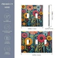 thumbnail image 2 of Yayeee Toggle Light Switch Wall Plate 2-Gang 4.56"x4.48" Decorative Outlet Cover, Orange Colorful Flowers, 2 of 7