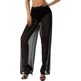 thumbnail image 2 of HAHDAXIA Pantalon à Volants en Maille Transparente pour Femmes, Bas de Bikini, Couverture, 2 of 6