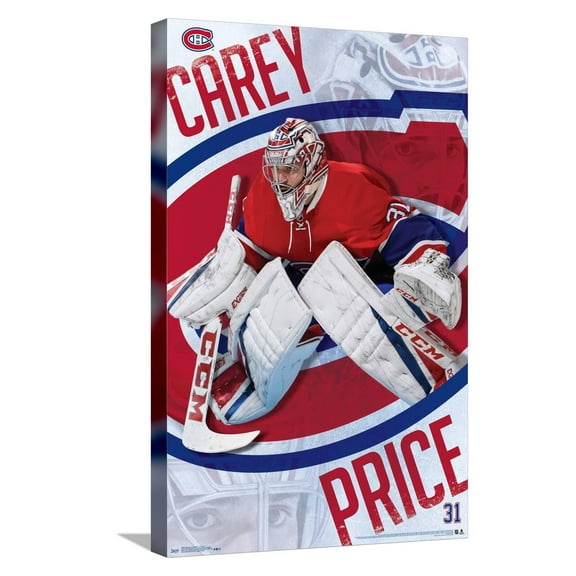 NHL Montreal Canadiens - Carey Price 17 Canvas Wall Poster, 14.725" x 22.375"
