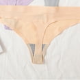 thumbnail image 5 of HAOTAGS Women's Underwear Thong Panties,Stretchable Breathable Low-Rise Causal Thong Panties Beige XS, 5 of 8