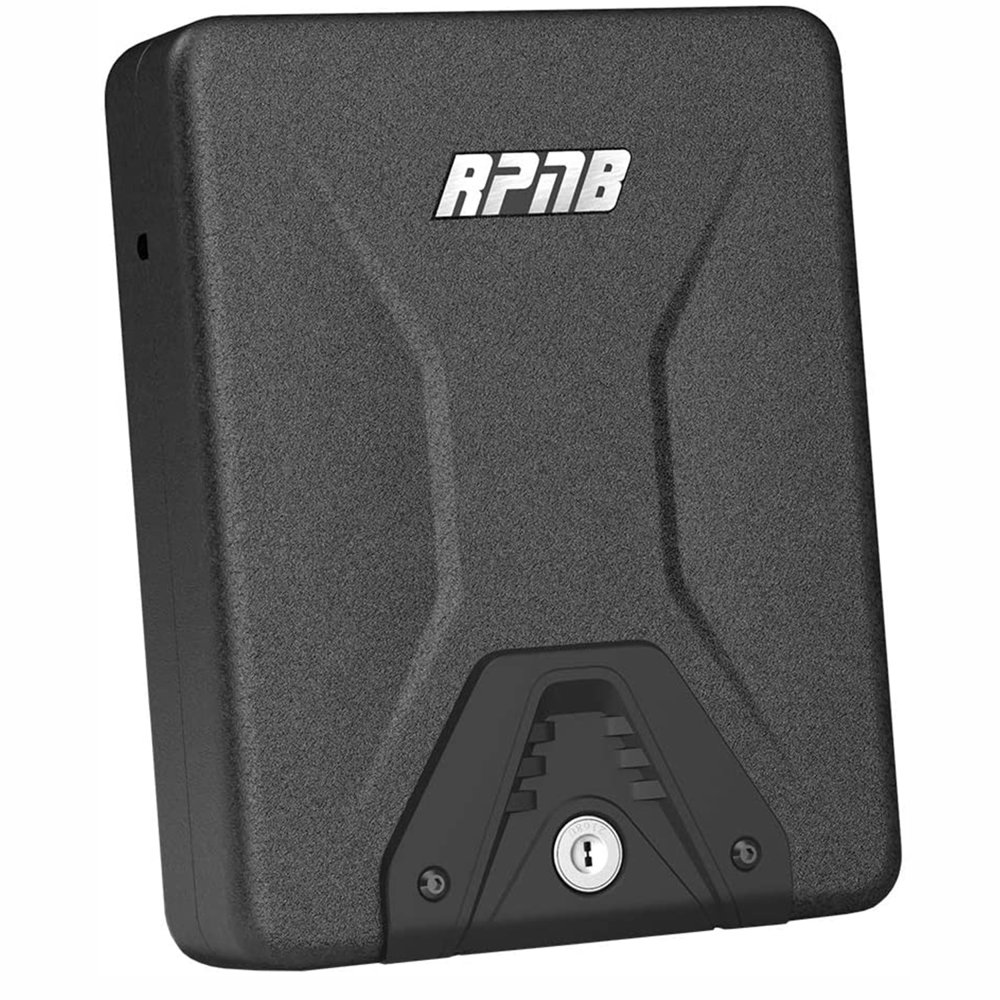 RPNB Gun Safe, Security Safe Lock Box, Portable Safe, Handgun Safe, Key