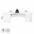 thumbnail image 2 of Bush Furniture Somerset 72" L Shaped Desk with Storage, White, 2 of 8