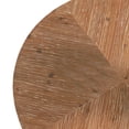 thumbnail image 6 of Pouseayar 31.29"Modern Retro Splicing Round Coffee Table ,  Fir Wood Table Top with Cross Legs Metal Base, 6 of 14