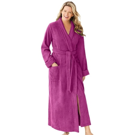 

Dreams & Co. Women s Plus Size Long Terry Robe Robe