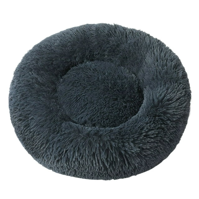 Cama redonda y cálida de 70 cm para gatos y perros, cómoda y acogedora para el invierno