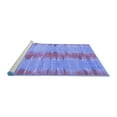 thumbnail image 2 of Ahgly Company Machine Washable Indoor Round Abstract Blue Contemporary Area Rugs, 6' Round, 2 of 4