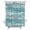Teal, variant on Stall Shower Curtains 36" x 72", Teal White Blue Wooden Washable Shower Curtain for Bathroom, Abstract Dotted Borders Country Waterproof Polyester Fabric Bathtub Curtain Panel
