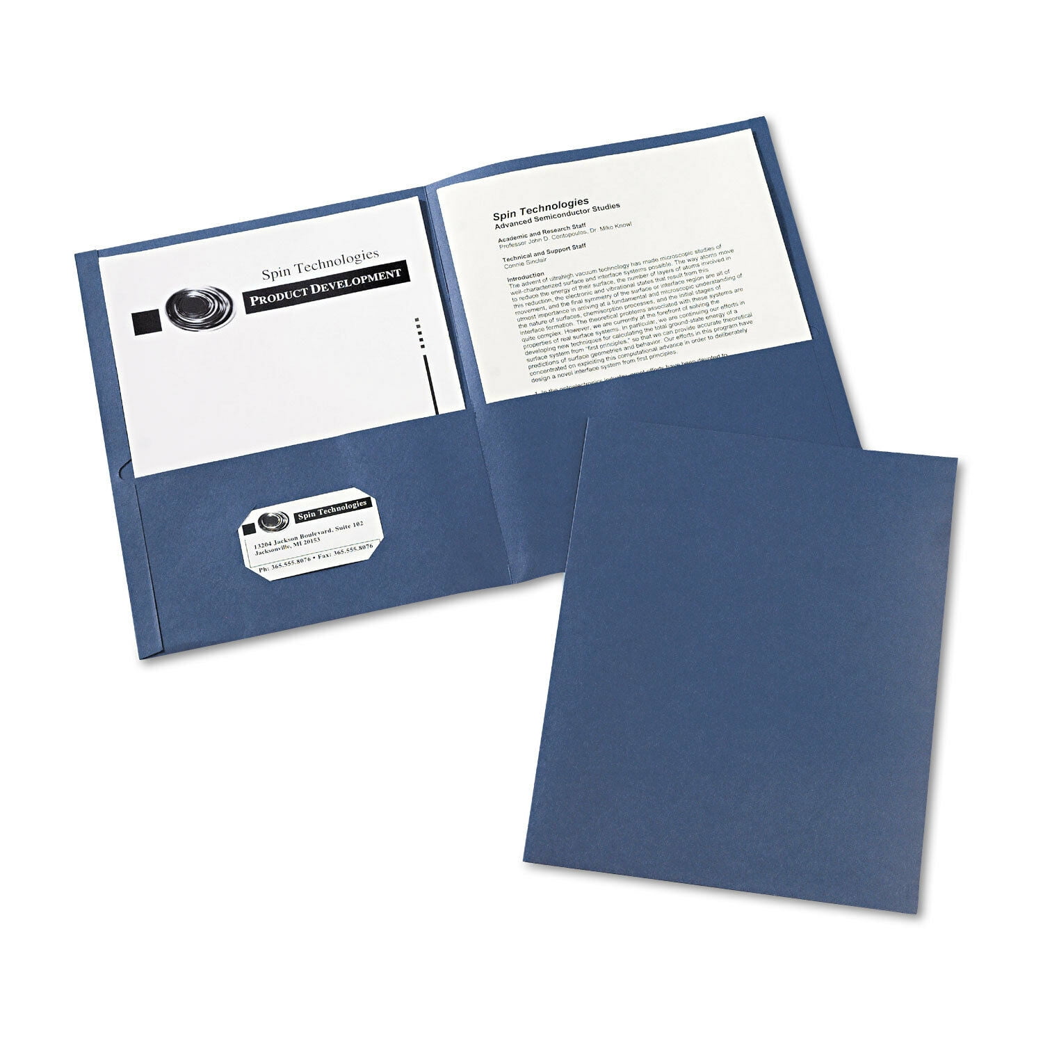Avery Two-Pocket Folder 40-Sheet Capacity Dark Blue 25/Box 47985