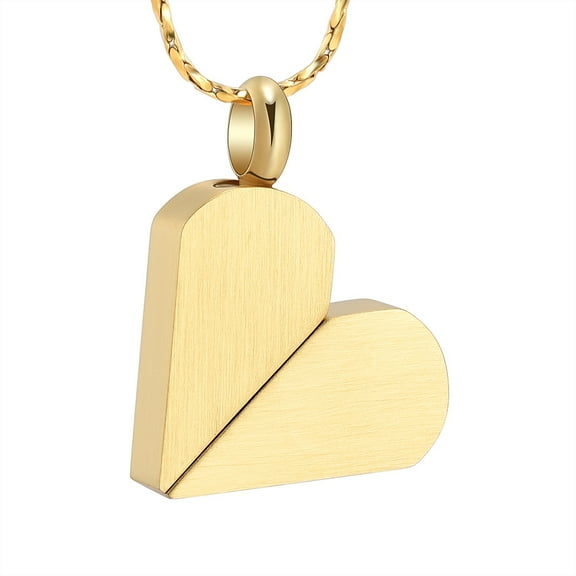 Small Heart Cremation Urn Necklace for Ashes Urn Jewelry-Forever in My Heart Carved Stainless Steel Keepsake Waterproof Memorial Pendant for mom & dad with Filling Kit