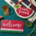 thumbnail image 4 of 2 Pieces Watermelon Hanging Sign Watermelon Door Hanger Wood Welcome Door Sign Happy Summer Watermelon Hanging Door Sign Plaque for Summer Front Door Wreath Home Wall Decor with Hanging Rope, 4 of 7