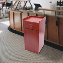 For Offices, Restaurants, Cafeterias, And Food Courts,Modern Brown Trash Can, Commercial Trash Can, Trash Can Cabinet Freestanding