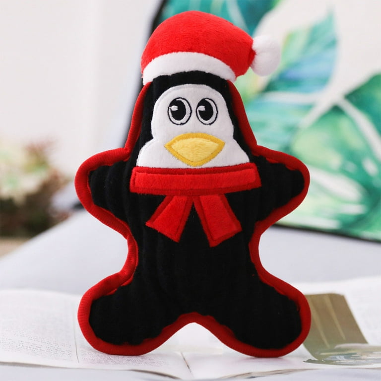 Christmas Squeaky Dog Toys Bulk Xmas Stuffed Plush Dog Toys Santa Claus Snowman Penguin Dog Interactive Teething Chew Toys for Christmas Small Medium Large Dogs Gift Toys Walmart