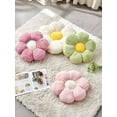 thumbnail image 3 of SUSIELADY 6-Petal Flower Pillow, Daisy Floor Cushion for Sitting, Decorative Throw Pillow for Bed, Couch, Chair, Cute Room Decor, 15.75" x 15.75", Pink, 3 of 6