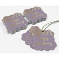 thumbnail image 5 of Inkdotpot Pack Of 50 Happy Birthday Paper Tags DIY Craft Bracket Shape Real Gold Foil Hang Tags, 5 of 7