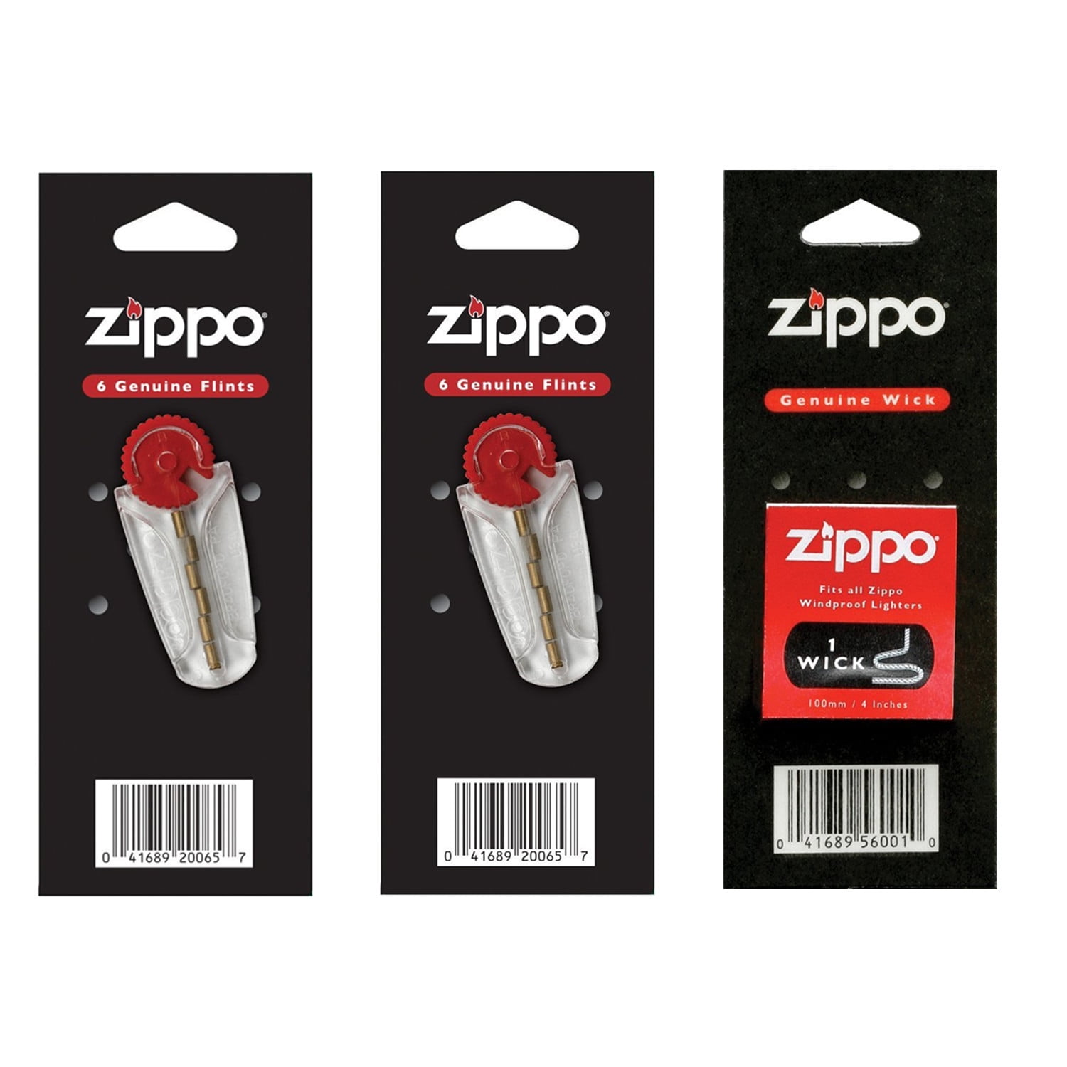 Zippo Lighter 2 Flint card (12 flints) & 1 wick card