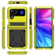thumbnail image 6 of Dteck Samsung Galaxy Flip4 Case, Galaxy Z Flip3 5G Case with Stand, Metal Bumper Silicone Case Hybrid Military Shockproof Heavy Duty Rugged case for Samsung Z Flip3/Flip4, Yellow, 6 of 8
