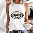 thumbnail image 2 of DeHolifer Womens Tank Tops Game Day Casual Printed Lightweight Loose Summer Crewneck Sleeveless Vest Tops Black S, 2 of 5