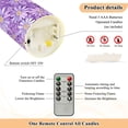 thumbnail image 5 of Purple Daisies Flickering Flameless Candles with Remote Timer Battery Operated LED Tealight Set of 2 S, 5 of 8