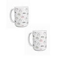 thumbnail image 1 of Duo de tazas de cerámica 445 ml diseño cute de gatos, 1 of 7