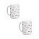 thumbnail image 1 of Duo de tazas de cerámica 445 ml diseño cute de gatos, 1 of 7