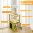 thumbnail image 4 of golytefs Green Cat Tree Cat Climbing Frame Multi-layer Cats Towers for Indoor Cats, 4 of 9