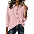 thumbnail image 4 of Kezqiaxn Women's Tops Fall Long Sleeve Collared Work Button Down Shirts Blouses for Women Trendy Fashion Clothing, 4 of 7