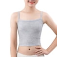 thumbnail image 3 of oelaio Girls Dance Tank Top Sleeveless Spaghetti Strap Crop Tank Top for Dancewear Gray 130, 3 of 6